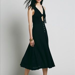 Free People | Tie Front Midi Dress